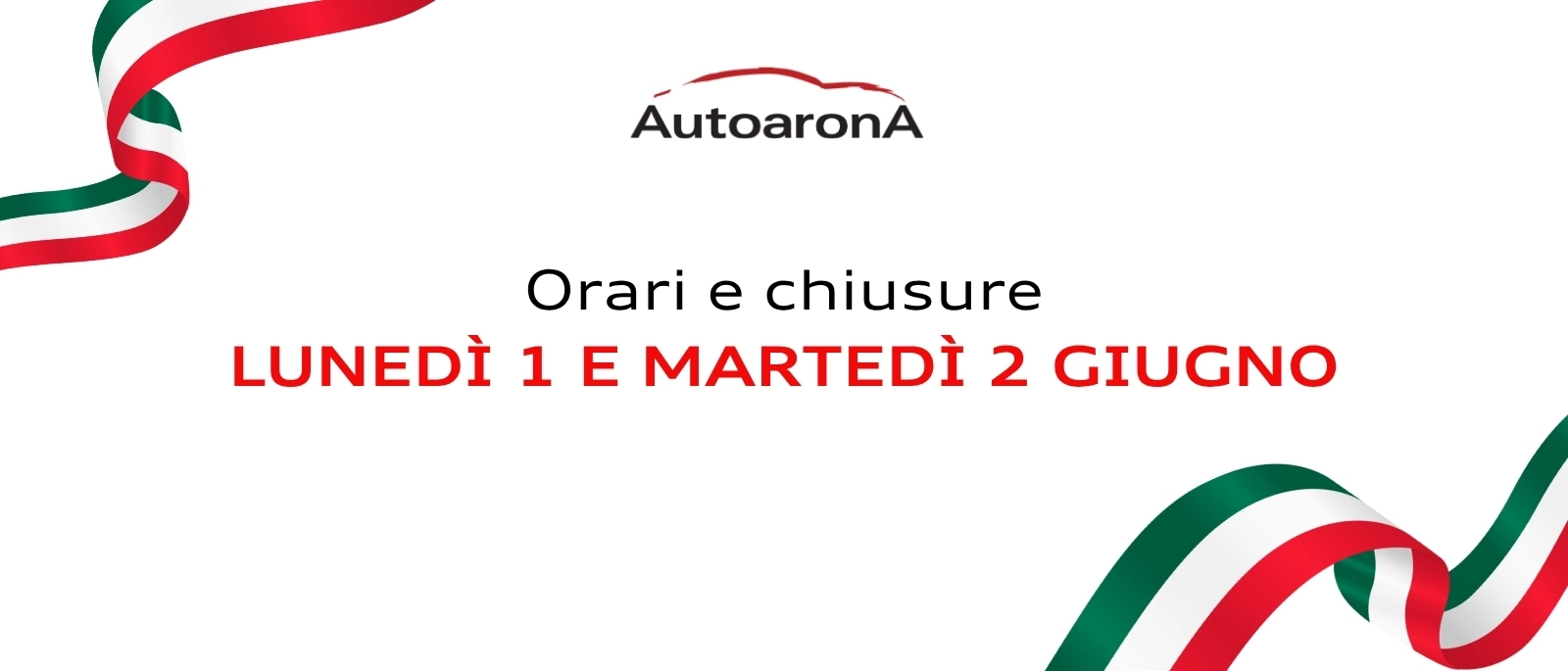 Orari e chiusure 1 giugno