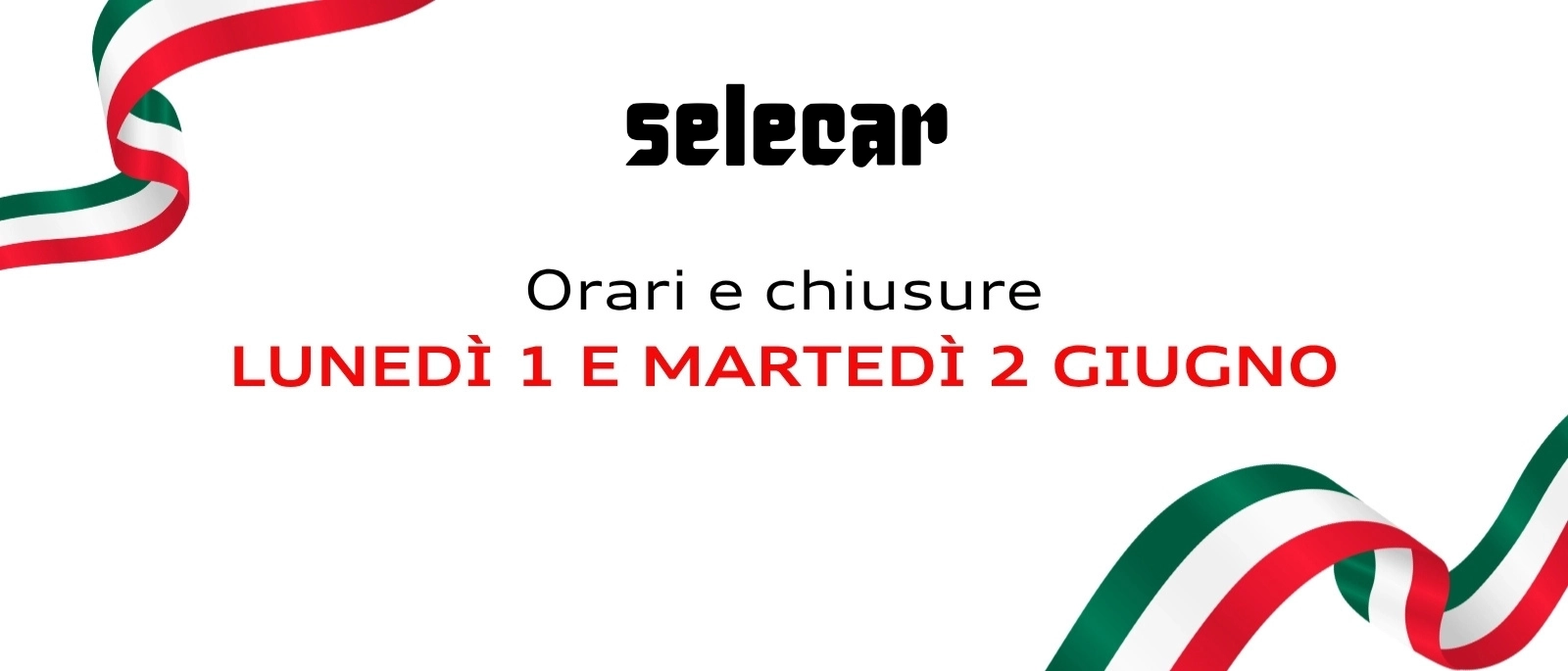 Orari speciali 1 Giugno